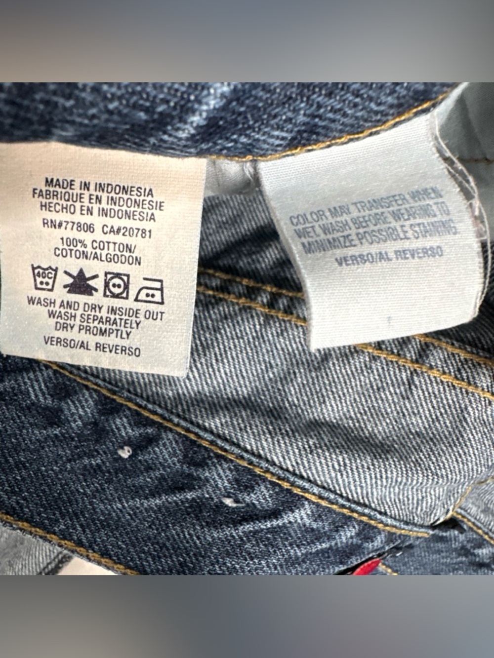 Vintage Tommy Hilfiger Y2K Tommy Girl Jeans Womens 11 Cropped Cuffed 100 Cotton - Picture 9 of 9